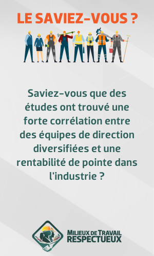 Saviez-vous que des études ont trouvé une forte corrélation entre des équipes de direction diversifiées et une rentabilité de pointe dans l'industrie ?