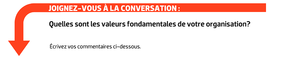 JOIGNEZ-VOUS À LA CONVERSATION : Votre organisation associe-t-elle la création ou le soutien d’un milieu de travail respectueux et inclusif à ses valeurs fondamentales, à sa vision et à sa mission?